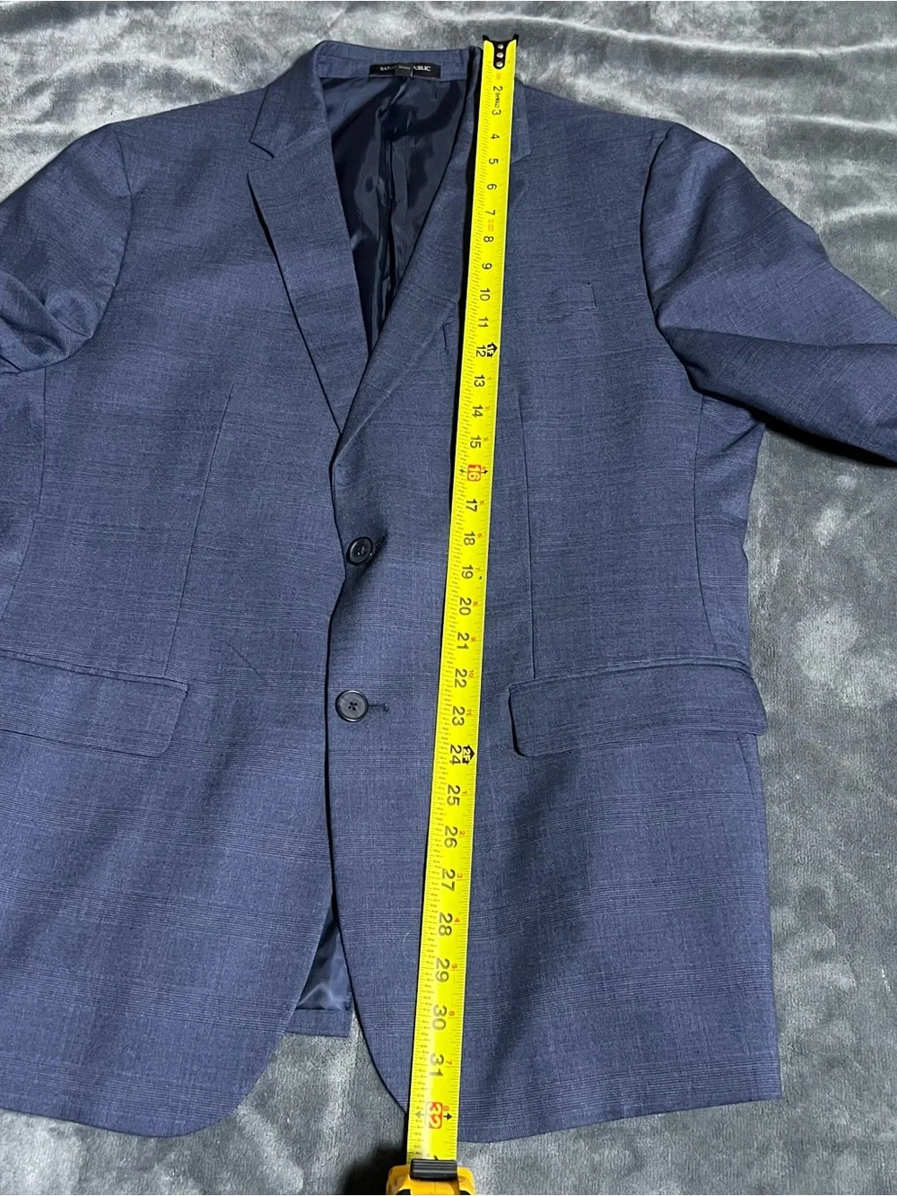 Banana Republic SportCoat Casual Business Suit Jacket SlimFit Texture Navy 44R